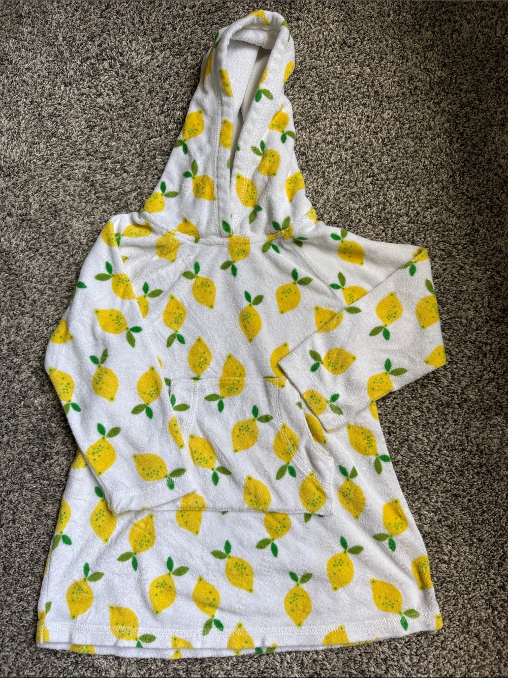 Hanna Andersson Lemon Hooded swim coverup